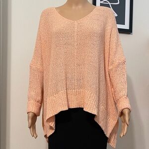 NWT Moon & Madison Peach Loose Knit Sweater